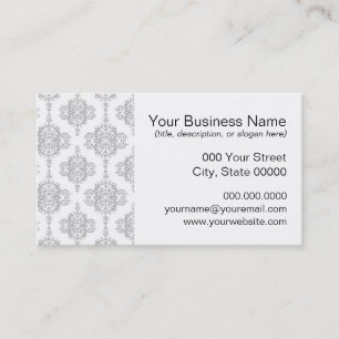 Cartão De Visita Cinza clara e máscara branca