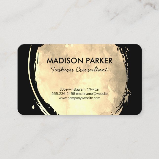 Cartão De Visita Cinza Contemporânea Molho Bruto (Frente)