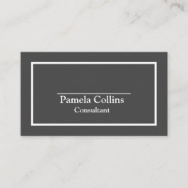Cartão De Visita Cinza de Elegância Moderna Elegante Profissional S