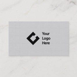Cartão De Visita Cinza de linho do falso clássico com logotipo