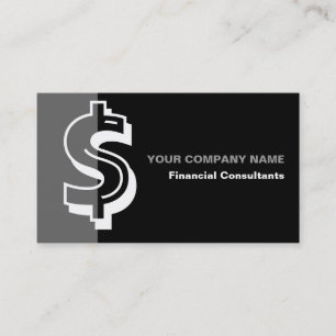 Cartão de visita cinza de  negra consultora financ