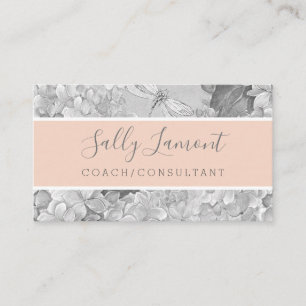 Cartão De Visita Cinza e treinador consultor da Peche