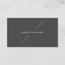 Cinza escuro minimalista moderno Dourado