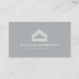 Cartão De Visita Cinza inicial do Abstrato moderno