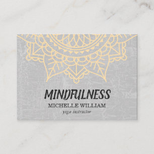 Cartão De Visita Cinza Marmoreada Moderna do Flor Lotus