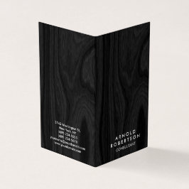 Cartão De Visita Cinza Mínima de Madeira Chão Moderno Elegante