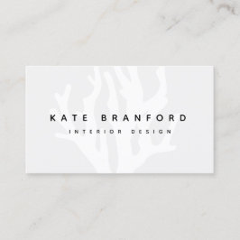 Cartão De Visita Cinza moderna - Designer Interior do recife de cor