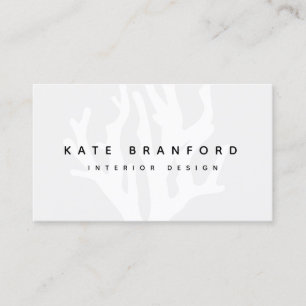 Cartão De Visita Cinza moderna - Designer Interior do recife de cor