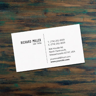 Cartão De Visita Cinza Moderna Personalizada, Minimalista, Escuro,