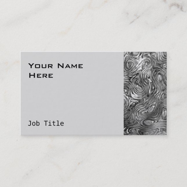 Cartão De Visita Cinza Molten impressão (Frente)