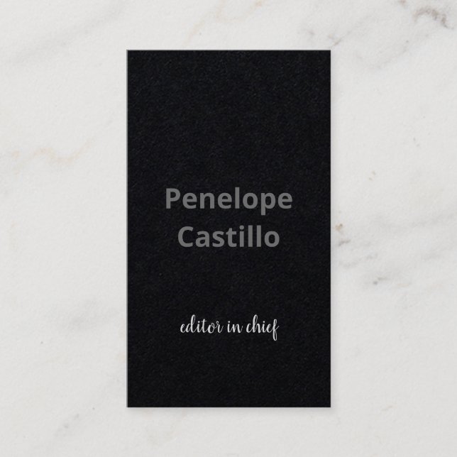 Cartão De Visita Cinza Na moda simples e profissional moderna (Frente)