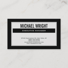 Cartão De Visita Cinza Negra Moderna Simples Minimalista