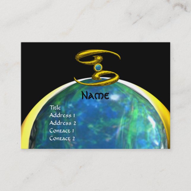 Cartão De Visita cinza preto amarelo-cancer azul (Frente)