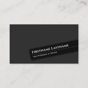 Cartão De Visita Cinza preto assimétrico de quadro abstrato moderno