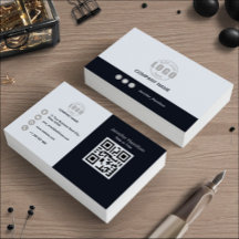Cinza preto profissional adicione seu código QR de