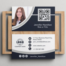 Cinza profissional adicione seu logotipo, QR Code 