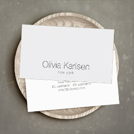 Cartão De Visita Cinza profissional simples moderna