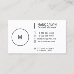 Cartão De Visita Cinzas brancas profissionais do maquilhador