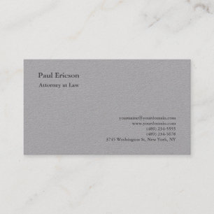 Cartão De Visita Cinzas Classic Elegant Professional Premium Simple