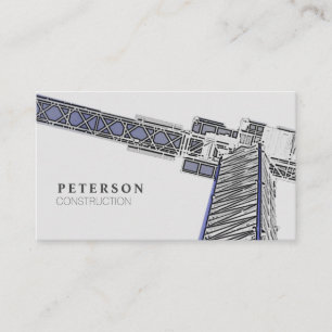 Cartão De Visita Cinzas Crane De Construção Moderna