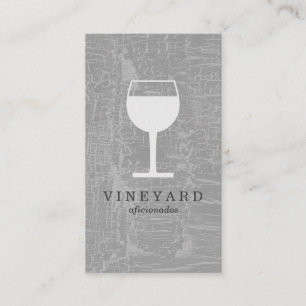 Cartão De Visita Cinzas da textura com vidro de vinho