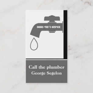 Cartão De Visita Cinzas de canalização, canalização de toque ocular