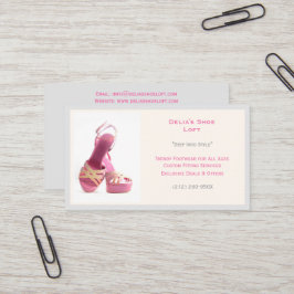 Cartão De Visita Cinzas de moda cor-de-rosa alto Calçados