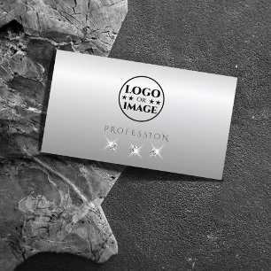 Cartão De Visita Cinzas de prata luxuosa Ombros de espumação adicio
