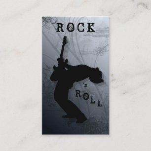 Cartão De Visita Cinzas do preto da música da guitarra dos cartõe