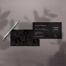 Cinzas e Padrão Floral Negro Vibrante e Negrito