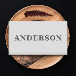 Cartão De Visita Cinzas Finas Minimalistas