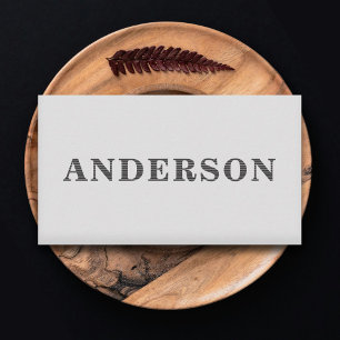 Cartão De Visita Cinzas Finas Minimalistas