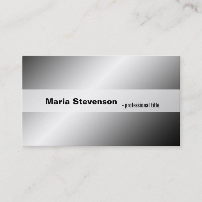 Cartão De Visita cinzas legal, modernas, simples e elegantes de met (Frente)