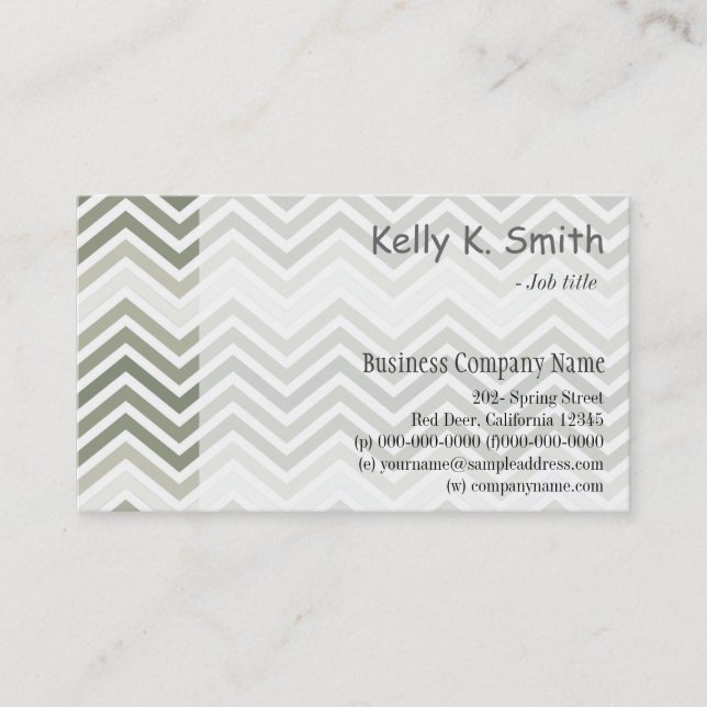 Cartão De Visita Cinzas modernas, modernas, elegantes e brancas (Frente)