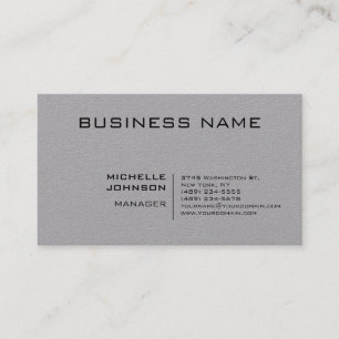 Cartão De Visita Cinzas simples minimalistas profissionais modernos