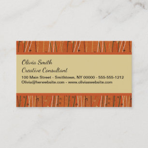 Cartão De Visita Cinzas Vermelhas Ondas: Arte Abstrato Japonesa Mod