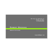 Cartão de visita cinzento clássico da Linha Verde