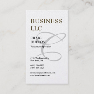 Cartão de visita cinzento da caligrafia do