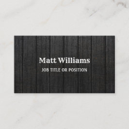 Cartão De Visita Cinzento de Madeira Preta Russo Ocidental