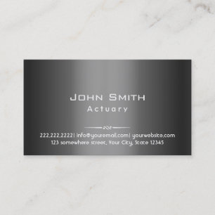 Cartão de visita cinzento escuro elegante do