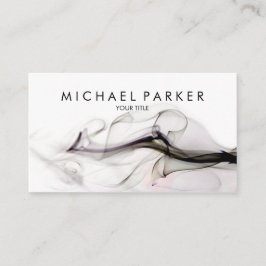 Cartão de visita cinzento preto do abstrato do