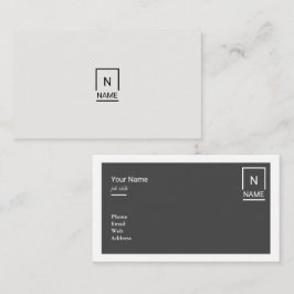 Cartão de visita cinzento preto na moda moderno