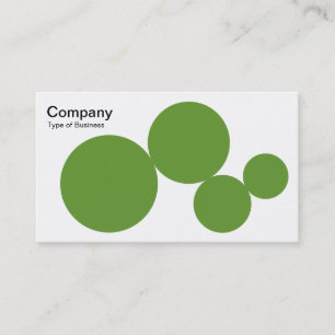 Cartão De Visita Circle Series - Verde Abacate sobre Branco