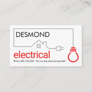 Cartão De Visita Circuito de Fio Elétrico Residencial