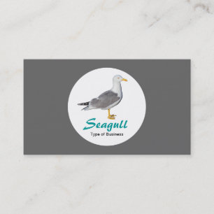 Cartão De Visita Círculo - Casca de Perna Amarela - Cinza