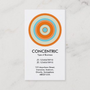 Cartão De Visita Círculo Concentrado Colorido 03
