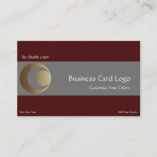 Cartão De Visita Círculo de Corte - Símbolo Planetas Crescentes Log