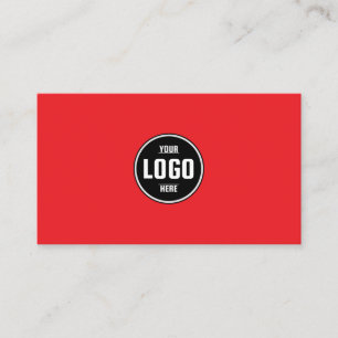 Cartão De Visita Círculo de Logotipo Moderno, Vermelho e Branco Min