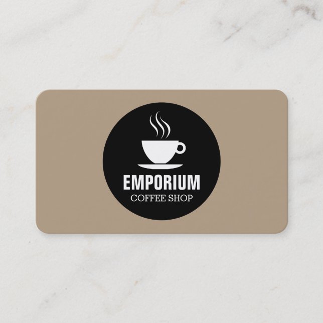 Cartão De Visita Círculo de Taça do Café - Café b69f85 (Frente)