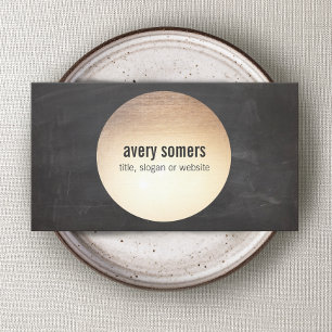 Cartão De Visita Círculo Dourado Moderno do DJ Legal